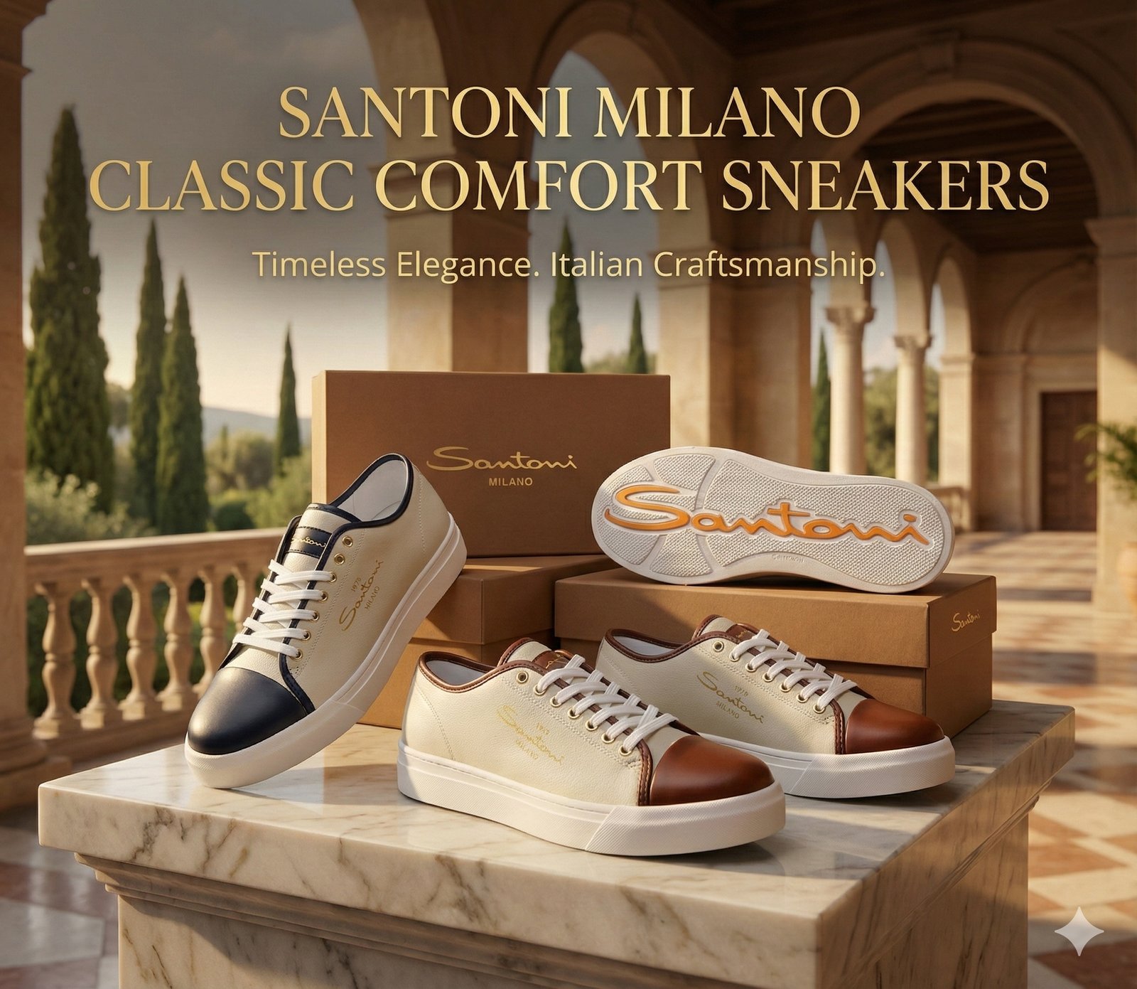 Santoni Milano Classic Comfort Sneakers Shoes - Image 17