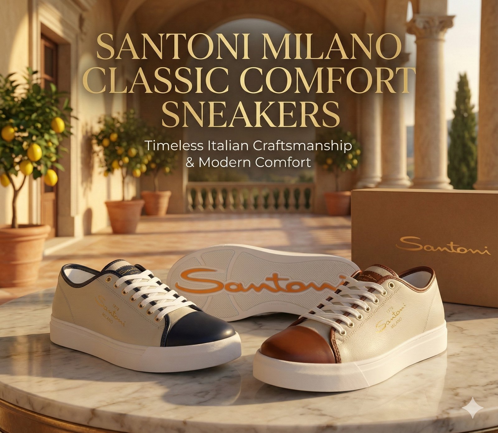 Santoni Milano Classic Comfort Sneakers Shoes - Image 18