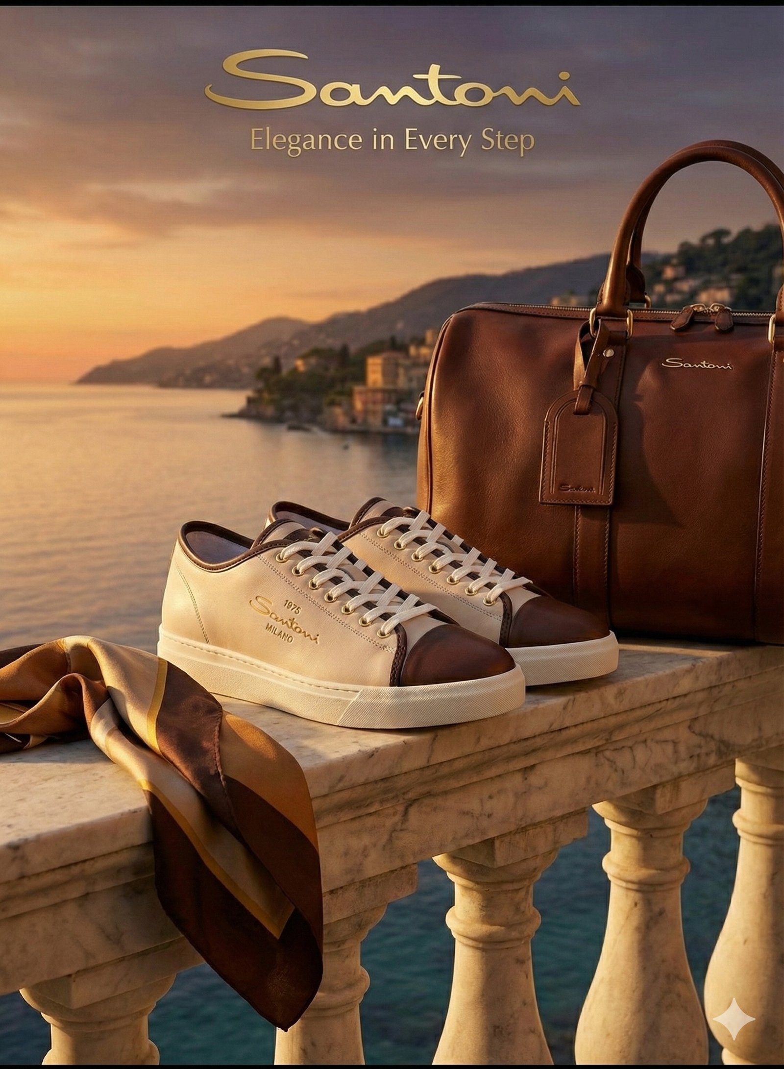 Santoni Milano Classic Comfort Sneakers Shoes - Image 2