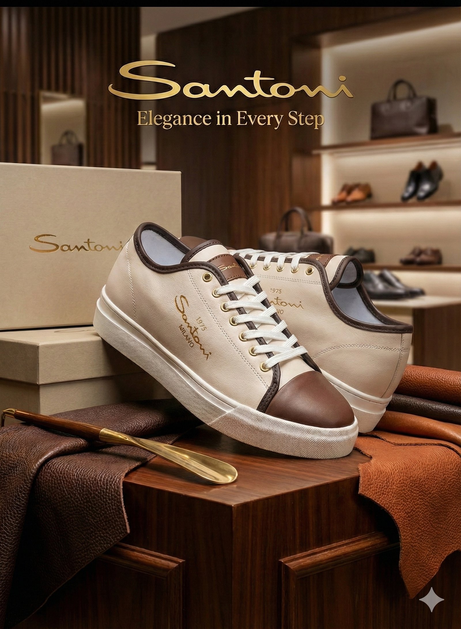 Santoni Milano Classic Comfort Sneakers Shoes - Image 3
