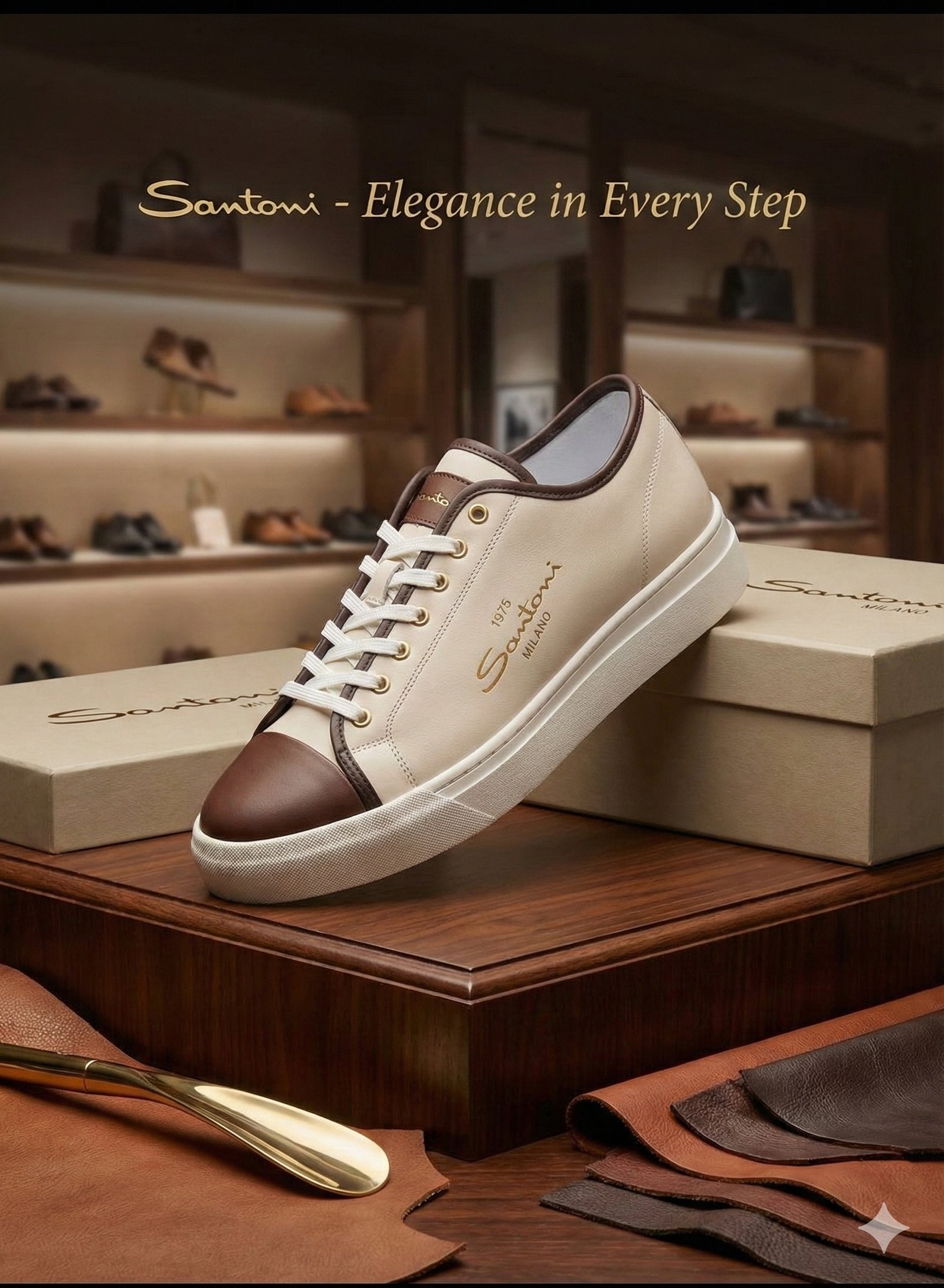 Santoni Milano Classic Comfort Sneakers Shoes - Image 5