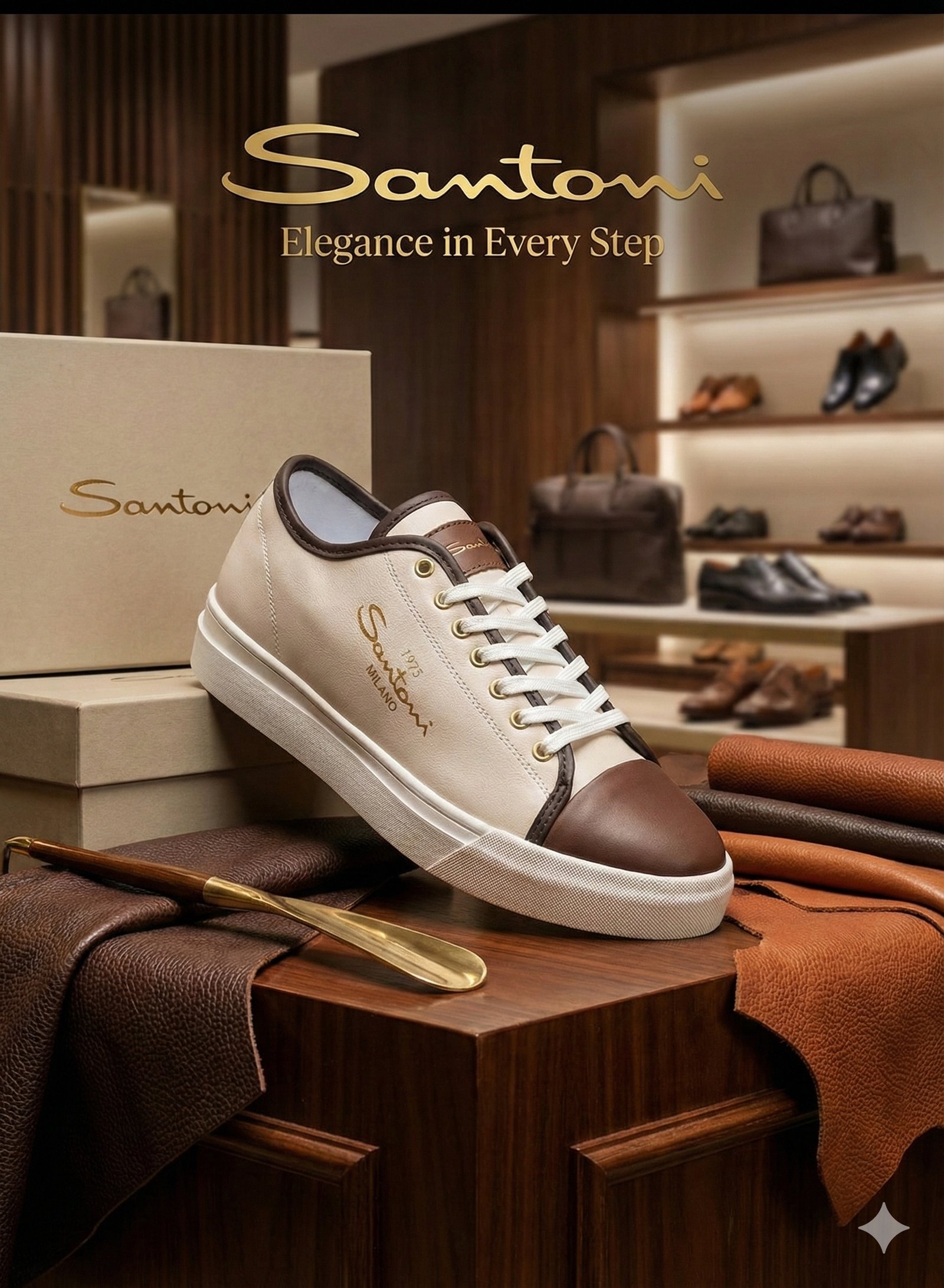 Santoni Milano Classic Comfort Sneakers Shoes - Image 6