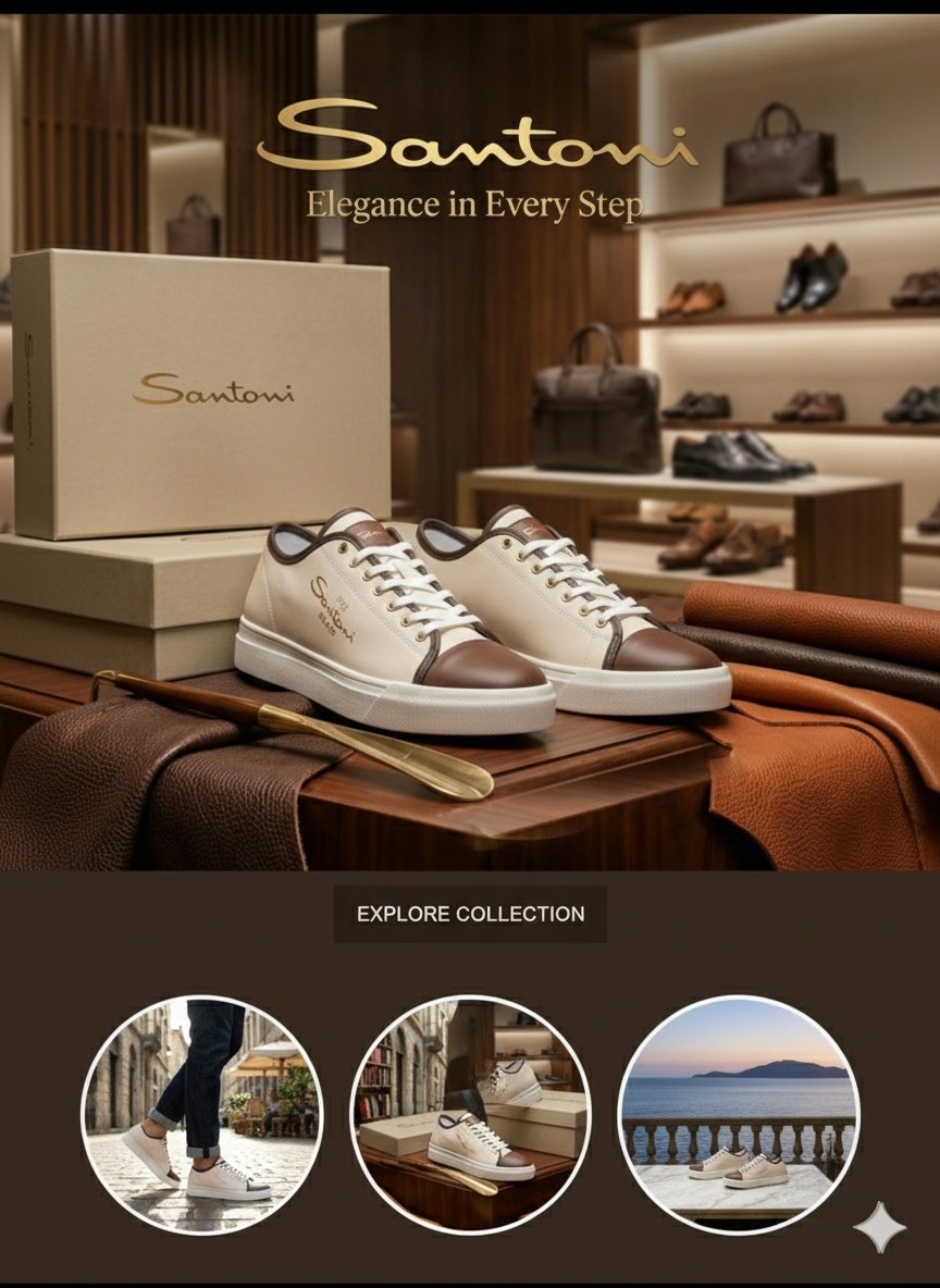 Santoni Milano Classic Comfort Sneakers Shoes - Image 9