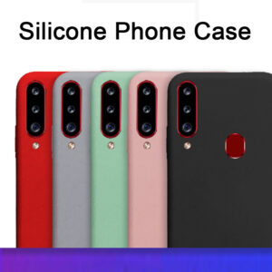 Original Samsung Galaxy A10s, A20/A30, A21s, A30s/A50/A50s & A70/A70s Soft Liquid Silicone Shockproof Case Camera Protection Cover Shell Luxury Bumper
