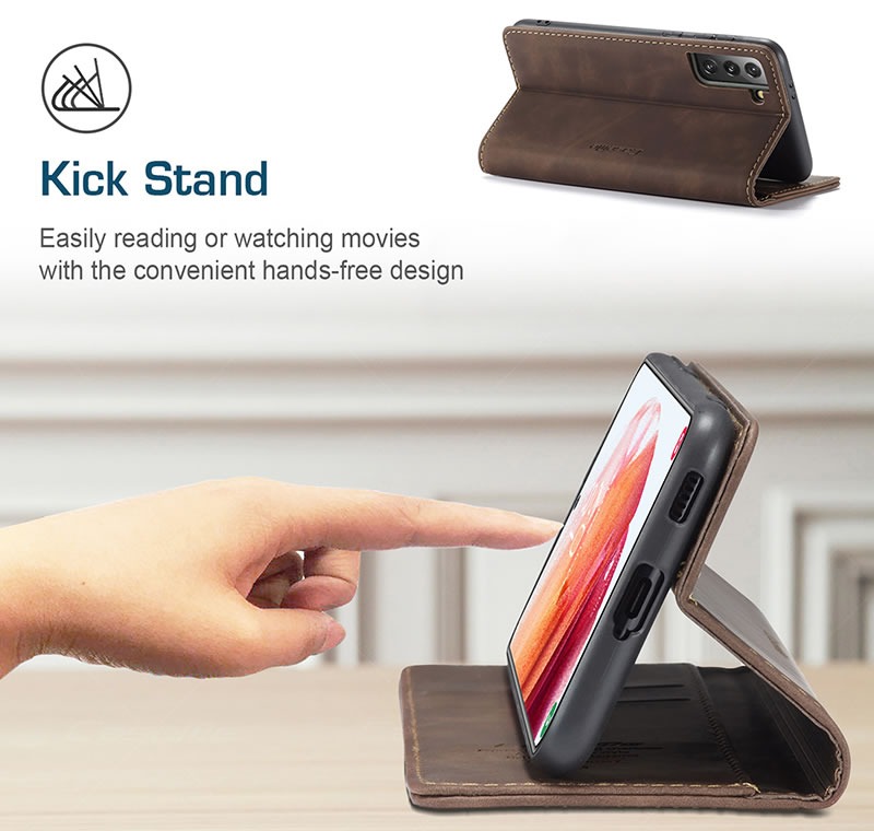 Samsung S21 CaseMe Leather Flip Cover - Image 5