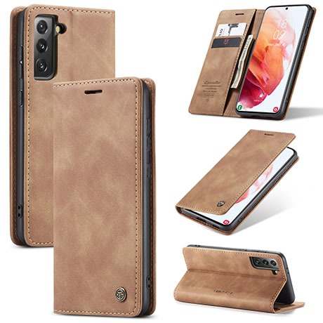 Samsung S21 CaseMe Leather Flip Cover - Image 6