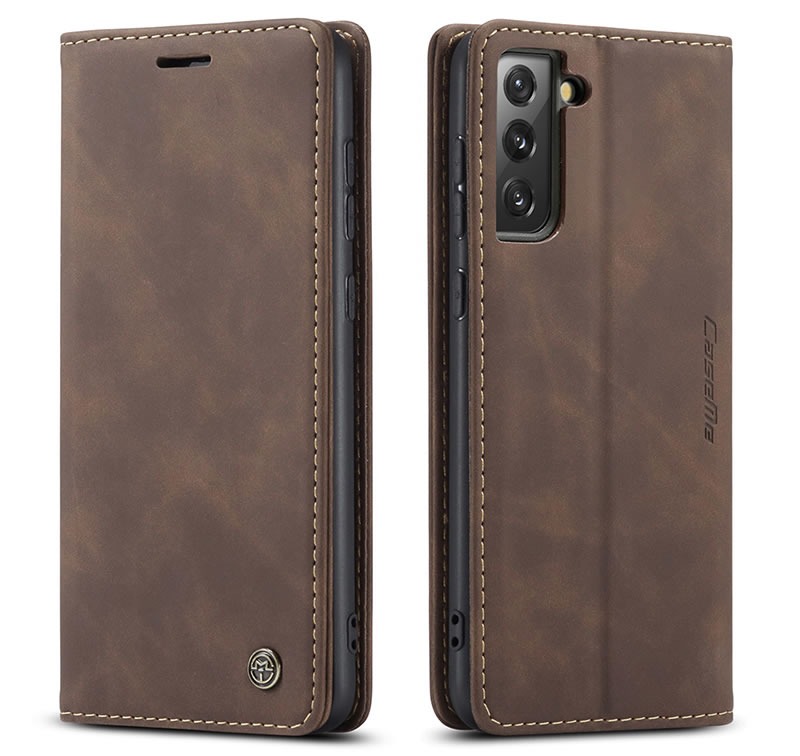 Samsung S21 CaseMe Leather Flip Cover