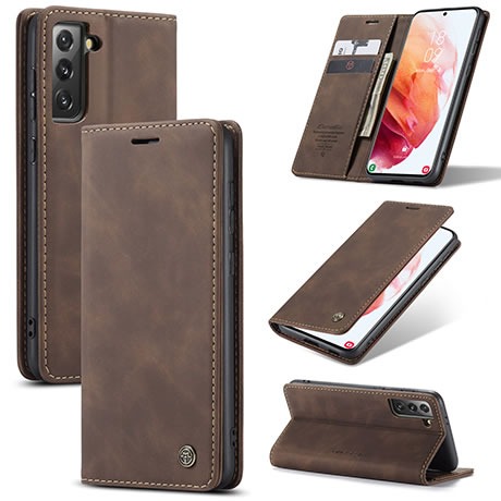 Samsung S21 CaseMe Leather Flip Cover - Image 9