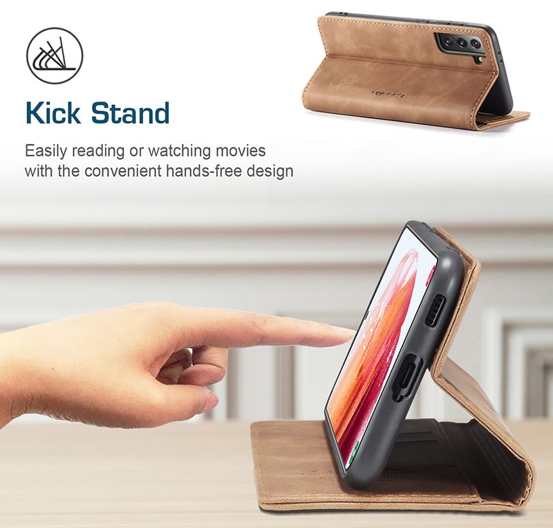 Samsung S21 CaseMe Leather Flip Cover - Image 8