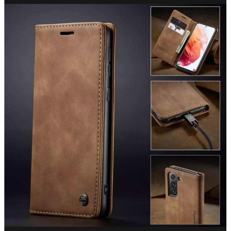 Samsung S21 CaseMe Leather Flip Cover - Image 3