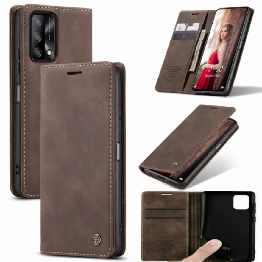 Oppo A74/A95 CaseMe Leather Flip Cover - Image 2