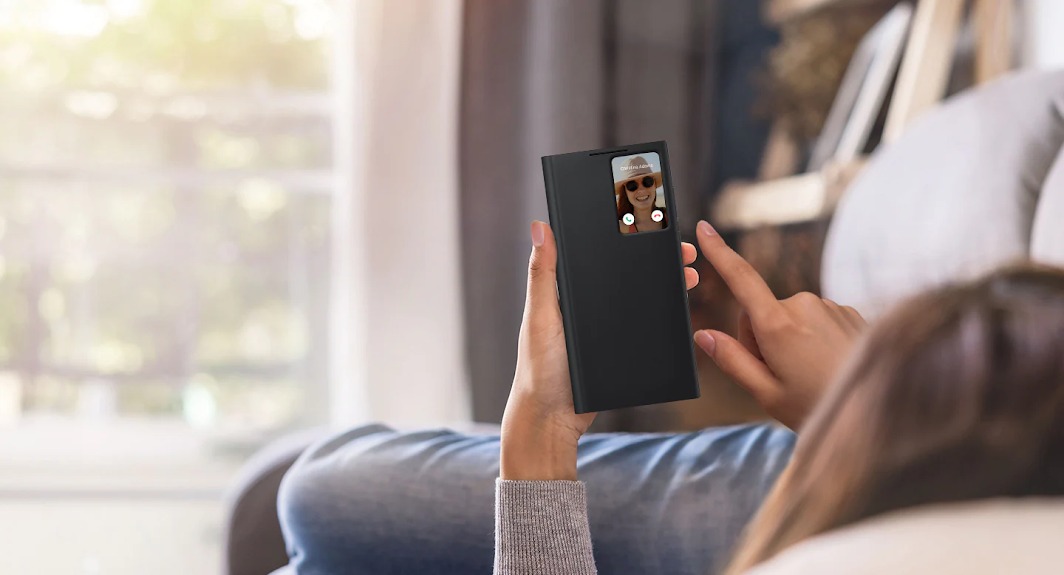 New Design Clearview Smart Case for Samsung Galaxy S22 Ultra with Sensor - Image 7