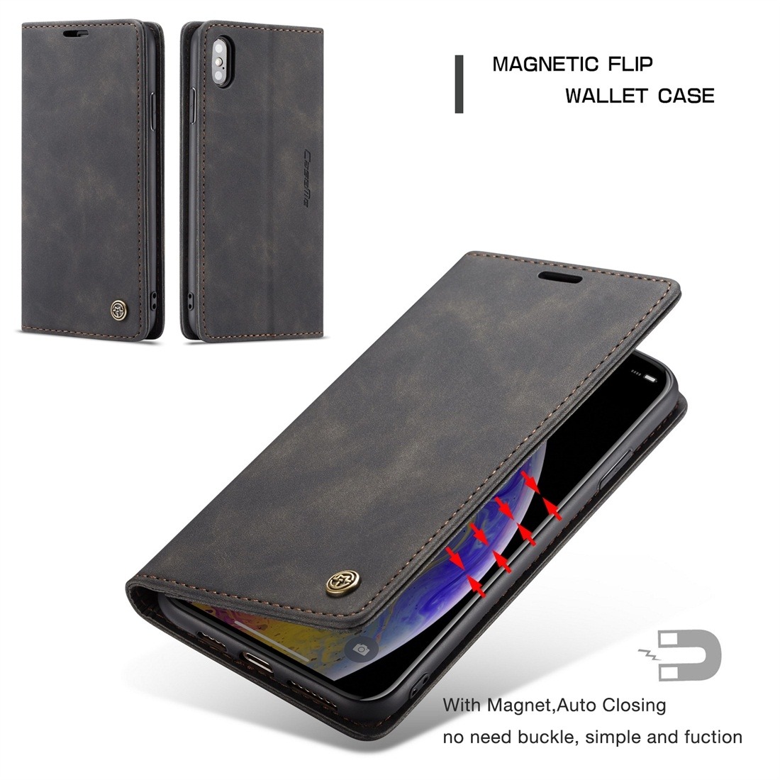 CaseMe Leather Flip Cover for iPhone XR, Xs & Xs Max - Image 7