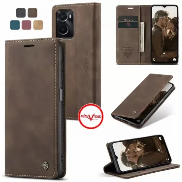 Oppo A76/A96 CaseMe leather Flip Cover