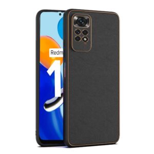 Luxury Gold Electroplating Leather Chrome Dux Ducis Yolo Series Case For Redmi Note 10 Pro, Note 11/11s & Note 11 Pro