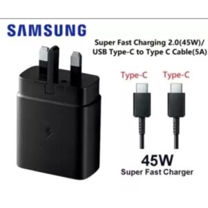 Samsung 45W PD Fast Wall Charger With USB Type-C to C Cable