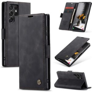 CaseMe Samsung Galaxy S23 Ultra & S22 Ultra Retro Flip Leather Wallet Case