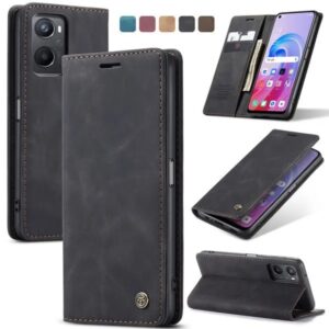 CaseMe Retro Flip Leather Wallet Case For Oppo A17K, A76/A96 & A57/A77/A77S