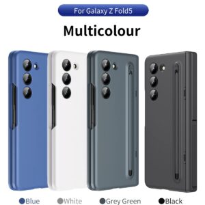 Samsung Galaxy Z Fold3,4,5&6 Magnetic Hinge Protection 360 Degree Case with Built-in Screen Protector, Stylus Pen and Magnetic Kickstand Function