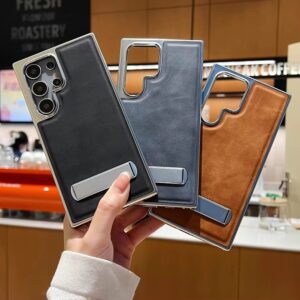 New Luxury Premium Retro Leather Back Cover For Samsung Galaxy S22 Ultra, S23 Ultra & S24 Ultra