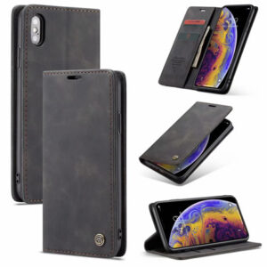 CaseMe iPhone X/Xs , Xr & Xs Max Retro Matte Soft Flip Leather Wallet Case