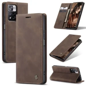 CaseMe Retro Matte Soft Flip Leather Wallet Case For Redmi Note Series
