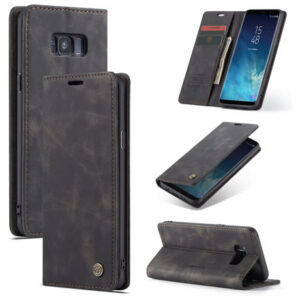 CaseMe Anti-Fall Retro Leather Wallet Case For Samsung Galaxy S8 Plus, S9 Plus & S10 Plus