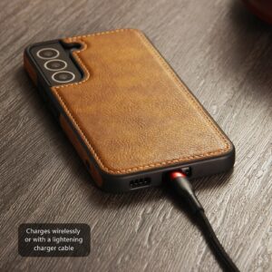 Heritage Luxe Leather Back Cover For Non-Ultra Samsung S Series