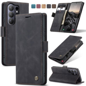 CaseMe Samsung Galaxy S26 Ultra Retro Flip Leather Wallet Case